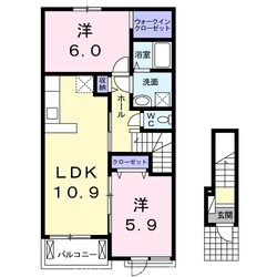 フロル高松Ｂの物件間取画像